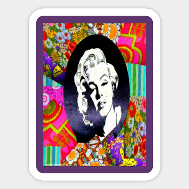 Pink Classic Marilyn Monroe Sticker by artbyomega